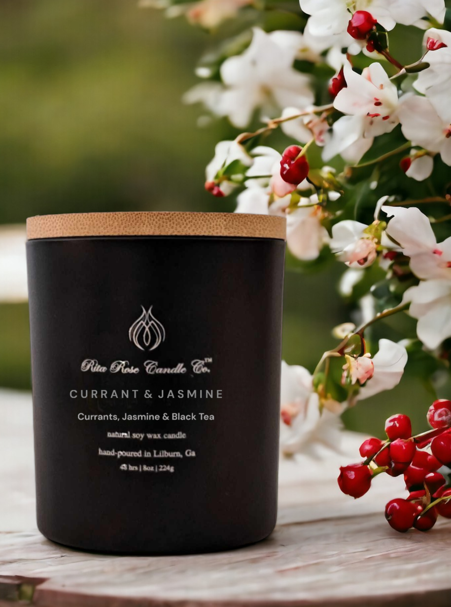 Currant & Jasmine, Black Frosted, 8oz